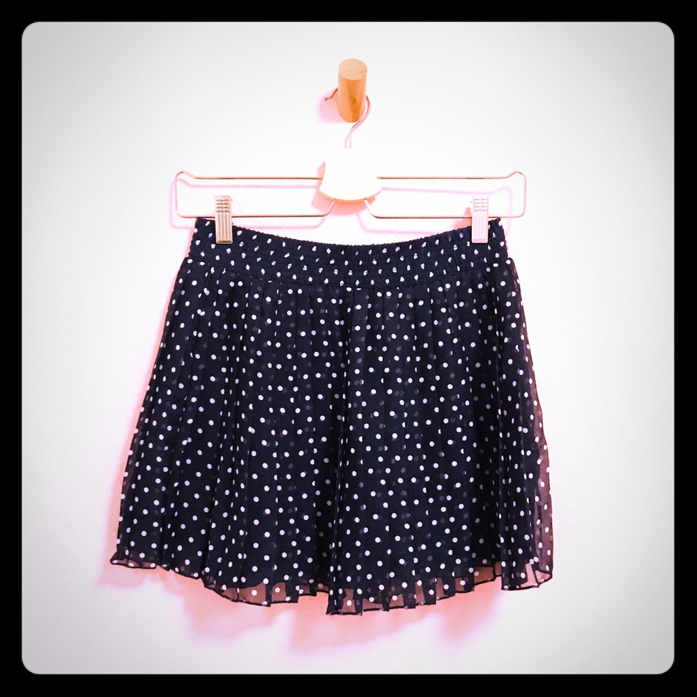 zara big kids spots navy skirt